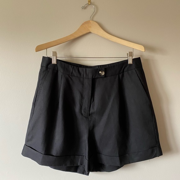 Frank & Oak Pants - New Frank & Oak Tencel-Linen High Waisted Short